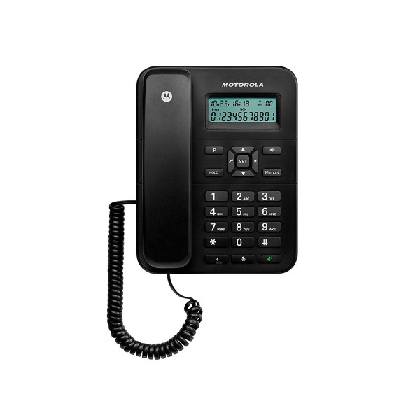 Motorola ct202 negro teléfono fijo con amplia pantalla