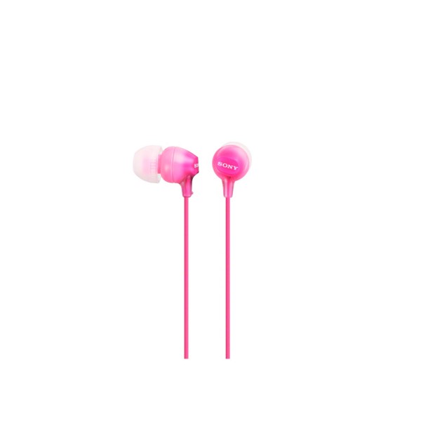 Sony mdrex15lppi auriculares de botón rosa conector en 90º