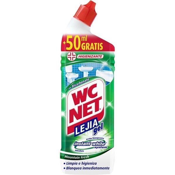 WC NET lejía gel Higienizante750 ml + 50 ml GRATIS