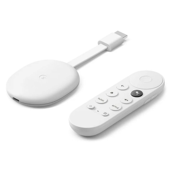 Google chromecast x1 blanco con google tv integrado y mando a distancia