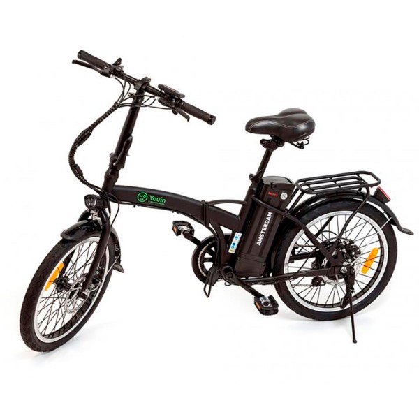 Youin amsterdam bk1000 negro bicicleta eléctrica 250w ruedas 16'' con 40km autonomía 25km/h velocidad