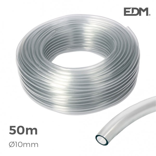 Manguera de cristal transparente ø10 mm x 50 m