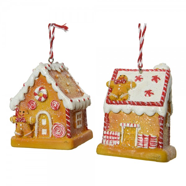 Casa poliresina gingerbread diseños surtidos 6,5x5x7cm