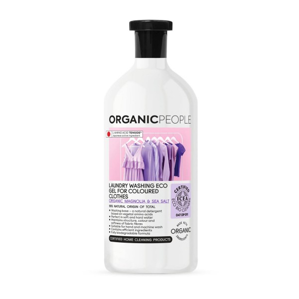 Organic people for coloured clothes magnolia & sea salt laundry washing-gel 200ml
