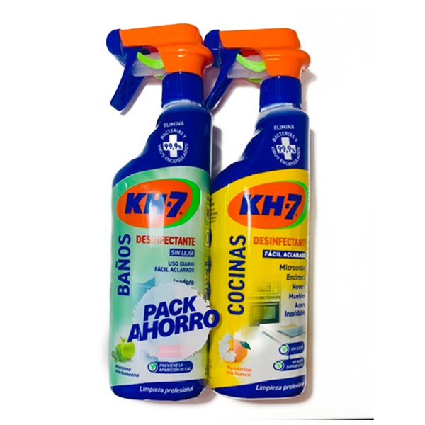 KH-7 Desinfectante Baños 750ml + Desinfectante Cocinas 750ml PACK AHORRO