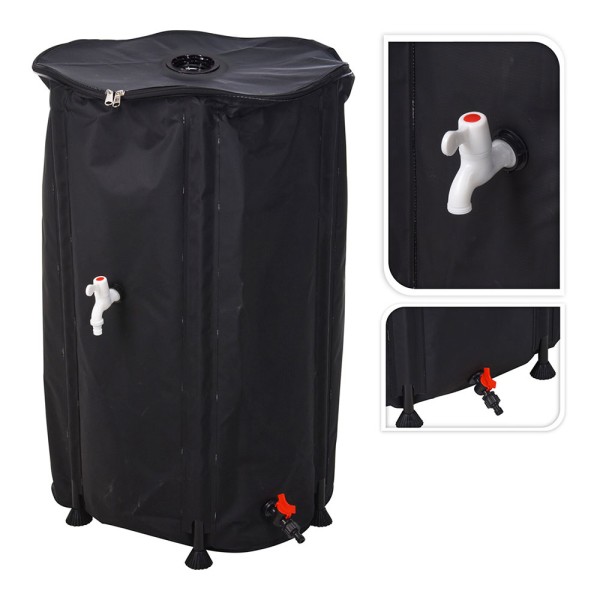 Depósito plegable recolector de agua de lluvia 250 l, ø60 x 90 cm