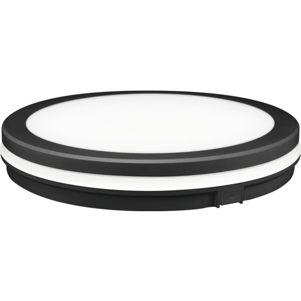 Aplique led redondo negro ip65 30w.3cct